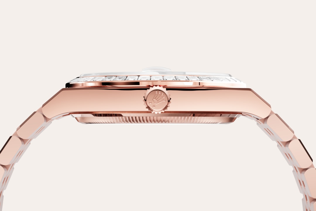 Rolex Land-Dweller I Everosé guld och diamanter - m127285tbr-0002 - Bergströms Ur