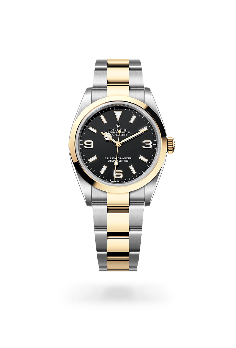 Rolex Explorer 36 I Oystersteel och Gult guld- M124273-0001 - Bergströms Ur