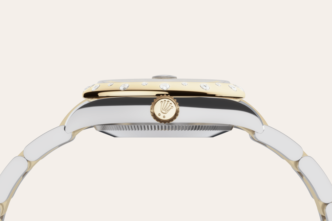 Rolex Datejust I Oystersteel, gult guld och diamanter - M278343RBR-0015 - Bergströms Ur
