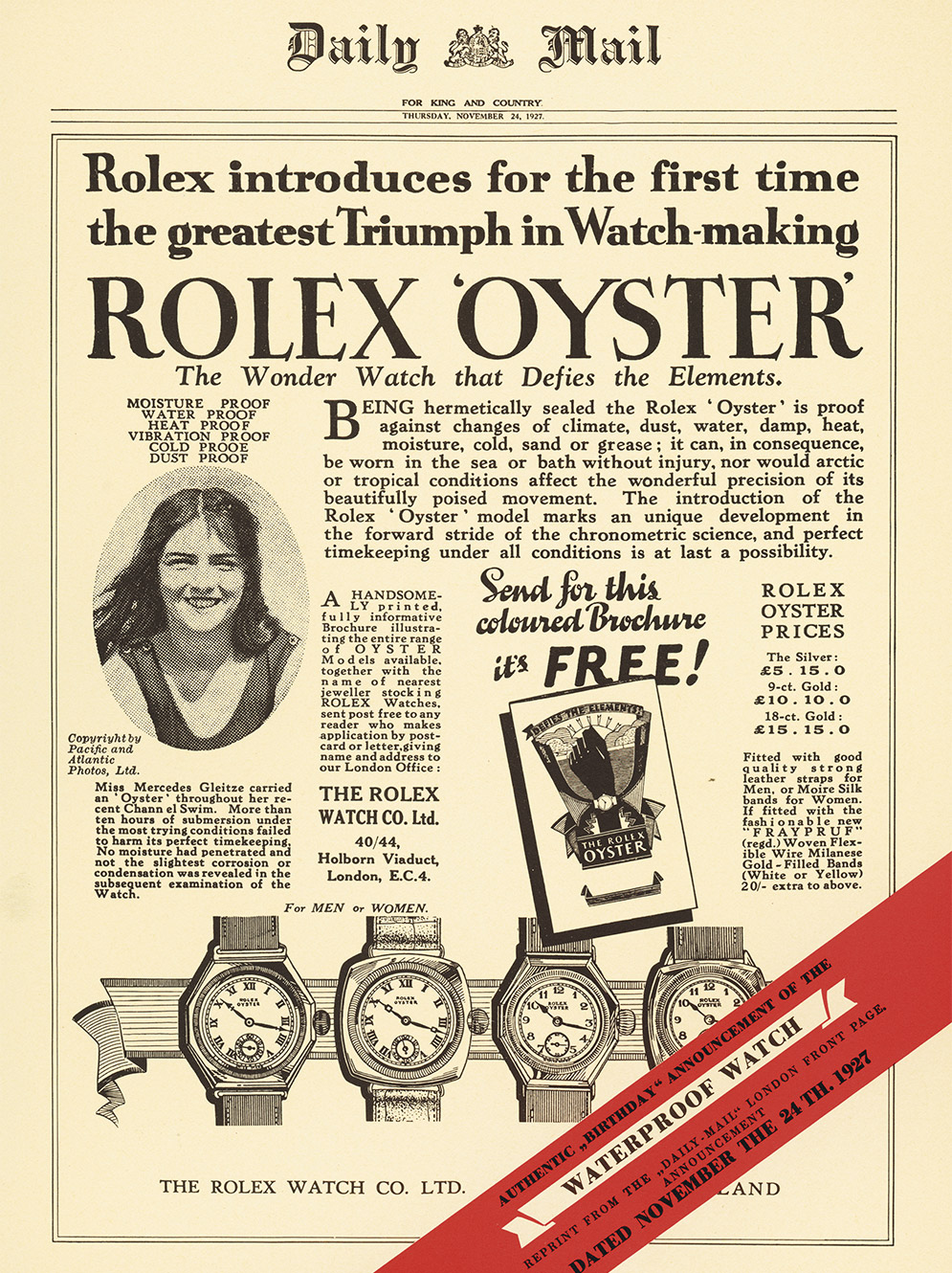 Rolex - Oysters historia