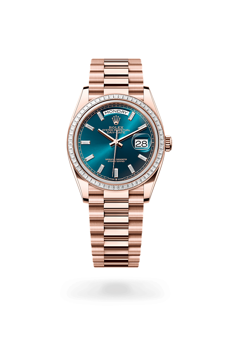 Rolex Day-Date i Everose guld och diamanter - M128395TBR-0032 - Bergströms Ur
