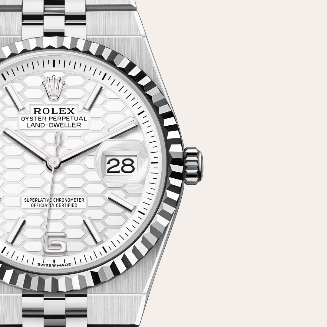 Rolex Land-Dweller I Oystersteel och vitt guld - M127234-0001 - Bergströms Ur