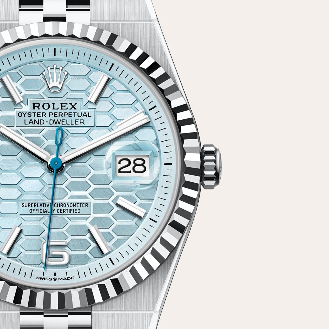 Rolex Land-Dweller I Oystersteel och vitt guld - m127336-0001 - Bergströms Ur