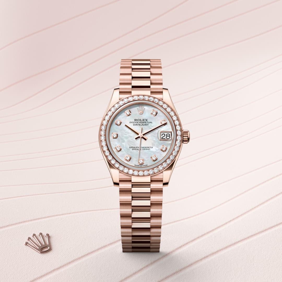 Rolex Datejust I Everose guld och diamanter - M278285RBR-0005 - Bergströms Ur