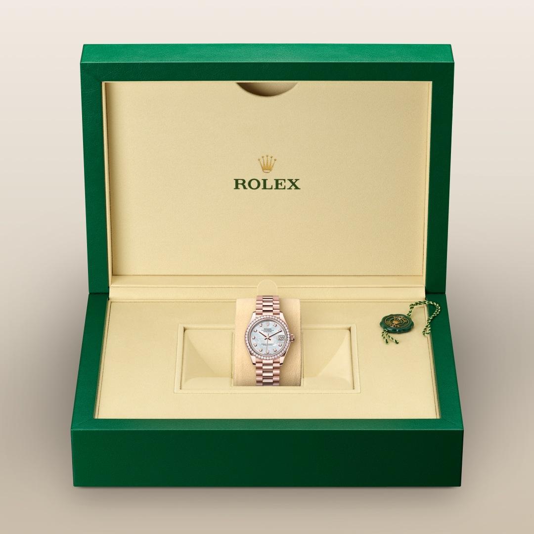 Rolex Datejust I Everose guld och diamanter - M278285RBR-0005 - Bergströms Ur