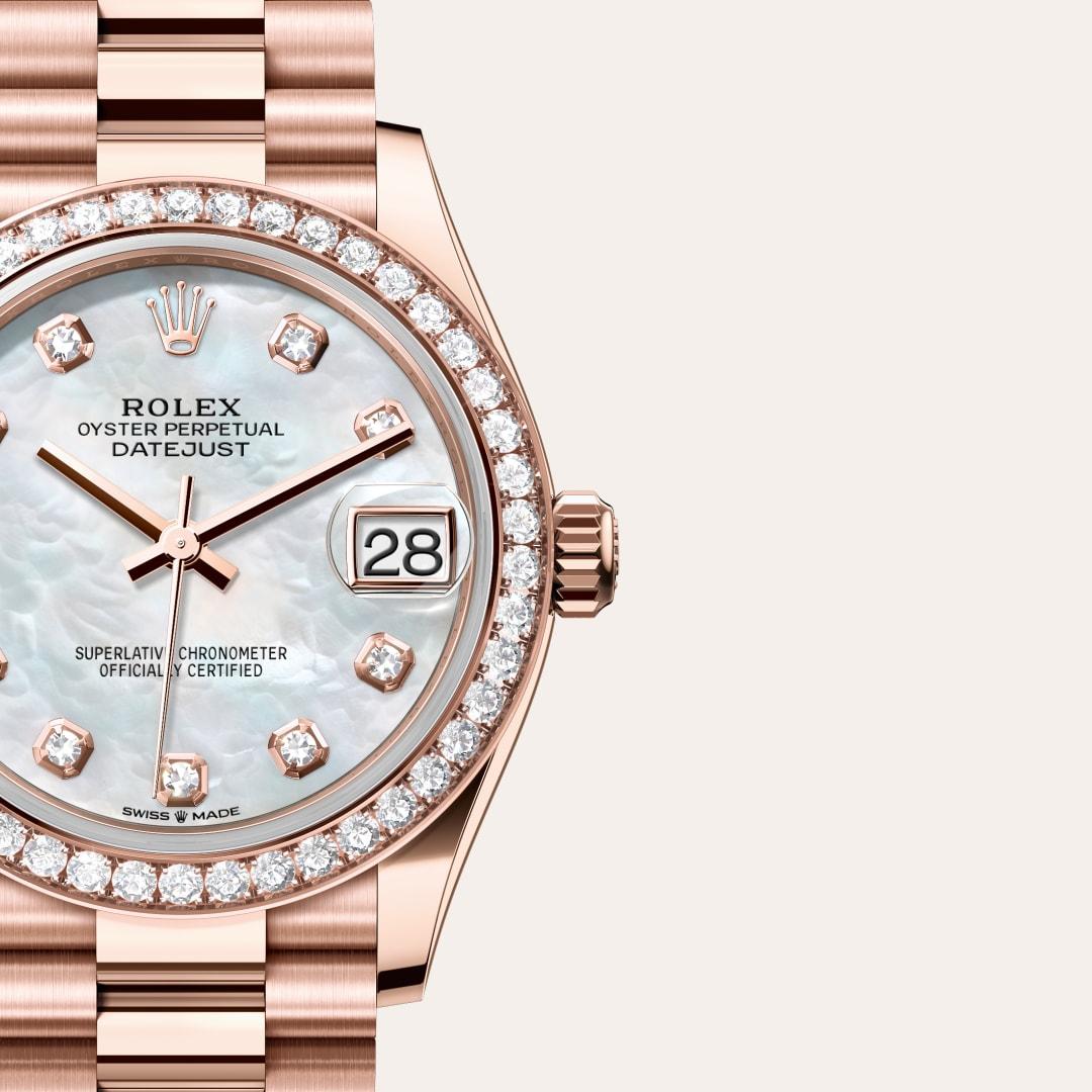 Rolex Datejust I Everose guld och diamanter - M278285RBR-0005 - Bergströms Ur