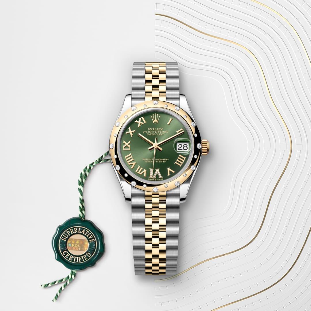 Rolex Datejust I Oystersteel, gul guld och diamanter - M278343RBR-0016 - Bergströms Ur