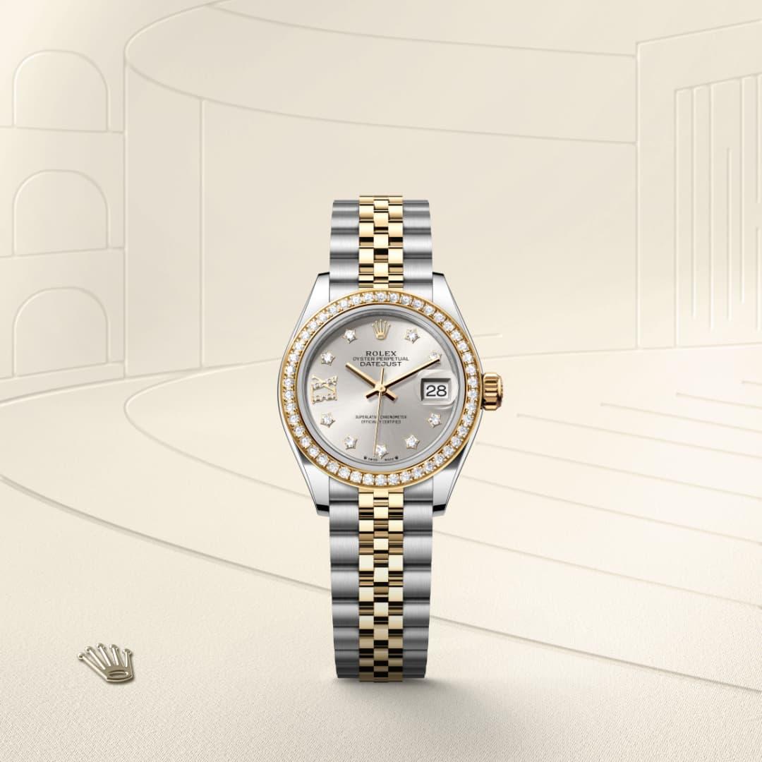 Rolex Lady-Datejust I Oystersteel, gult guld och diamanter - M279383RBR-0003 - Bergströms Ur