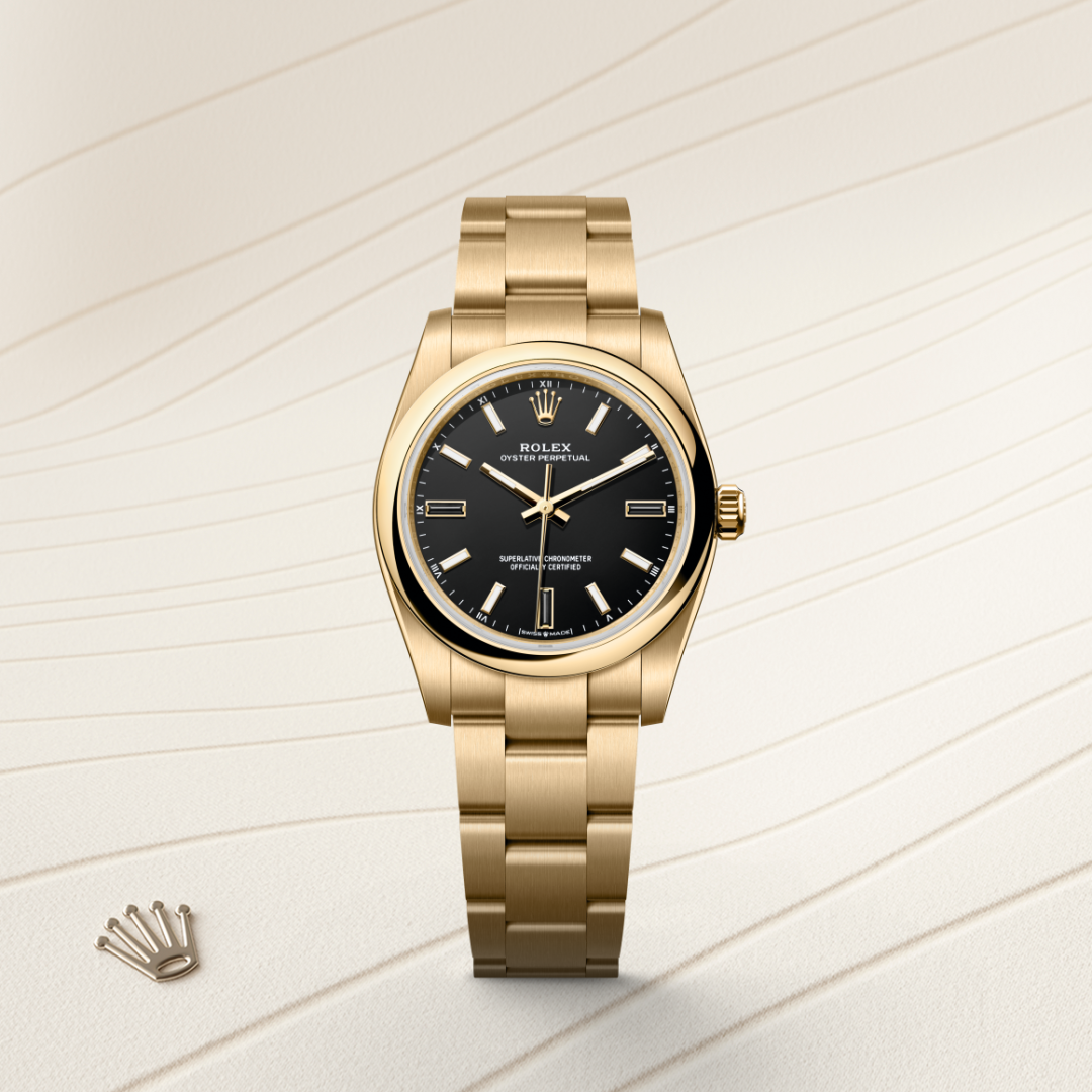 Rolex Oyster Perpetual I Gult guld - M124208-0001 - Bergströms Ur