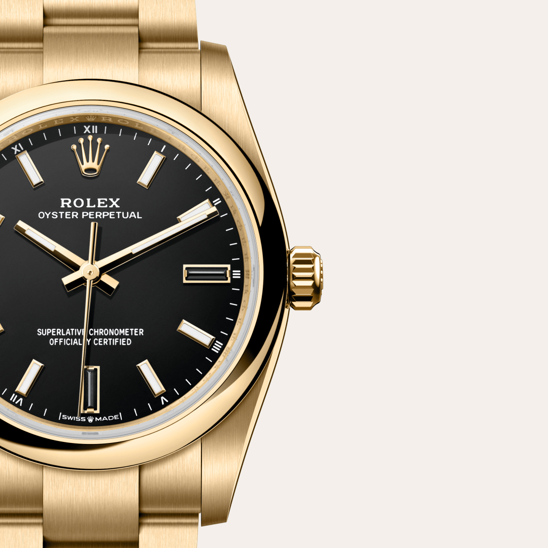 Rolex Oyster Perpetual I Gult guld - M124208-0001 - Bergströms Ur