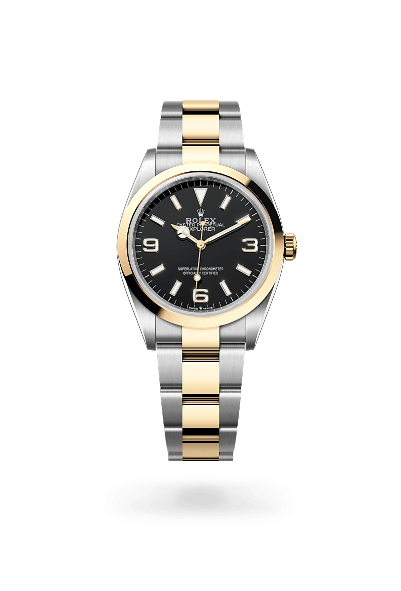 Rolex Explorer 36 I Oystersteel och Gult guld- M124273-0001 - Bergströms Ur