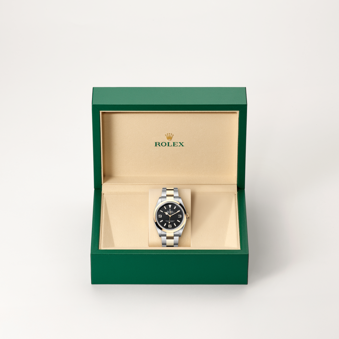 Rolex Explorer 36 I Oystersteel och Gult guld- M124273-0001 - Bergströms Ur