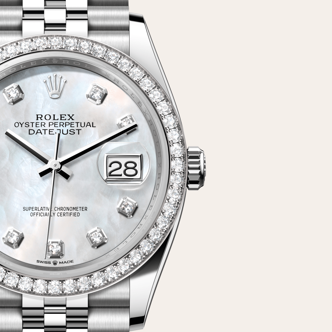 Rolex Datejust I Oystersteel, vitt guld och diamanter - M126284RBR-0011 - Bergströms Ur