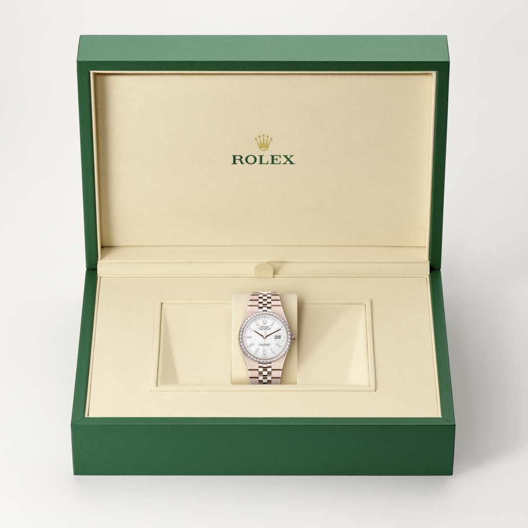 Rolex Land-Dweller I Everosé guld och diamanter - m127285tbr-0002 - Bergströms Ur