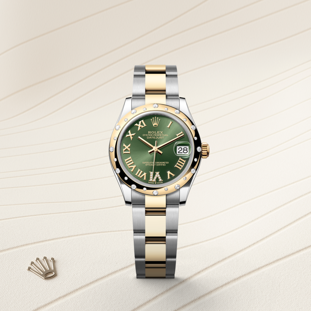 Rolex Datejust I Oystersteel, gult guld och diamanter - M278343RBR-0015 - Bergströms Ur