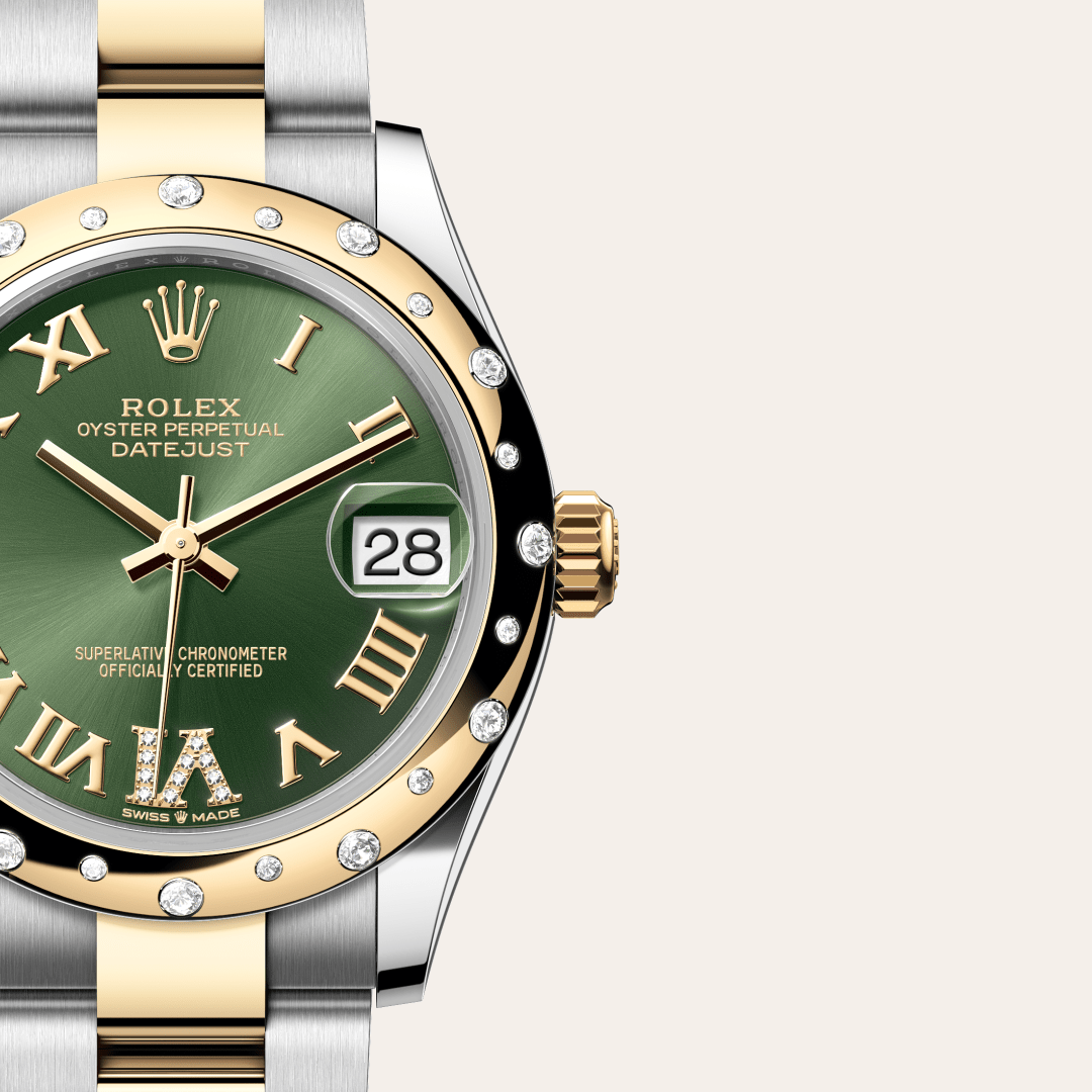 Rolex Datejust I Oystersteel, gult guld och diamanter - M278343RBR-0015 - Bergströms Ur