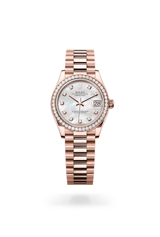 Rolex Datejust I Everose guld och diamanter - M278285RBR-0005 - Bergströms Ur