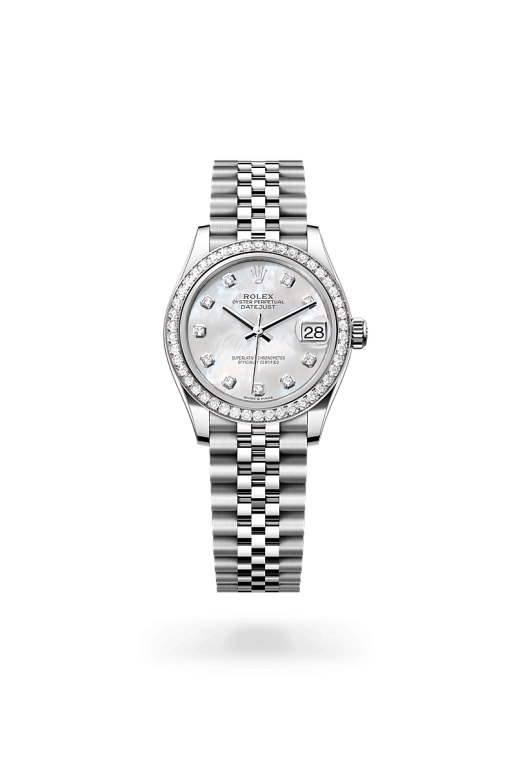 Rolex Datejust I Oystersteel, vitt guld och diamanter - M278384RBR-0008 - Bergströms Ur
