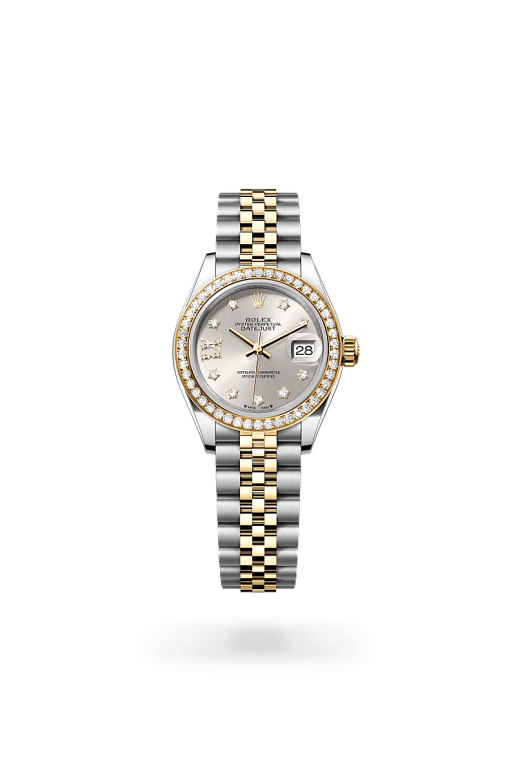 Rolex Lady-Datejust I Oystersteel, gult guld och diamanter - M279383RBR-0003 - Bergströms Ur