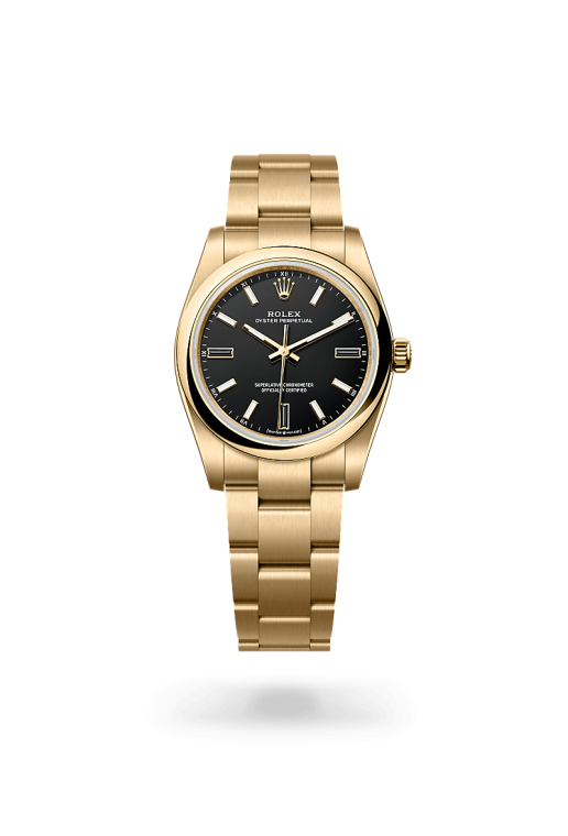 Rolex Oyster Perpetual I Gult guld - M124208-0001 - Bergströms Ur