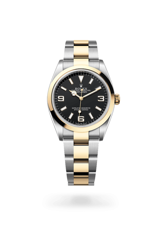 Rolex Explorer 36 I Oystersteel och Gult guld- M124273-0001 - Bergströms Ur